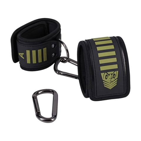 ⁨Doc Johnson Tactical Ankle Cuffs Black/Green regulowane neoprenowe⁩ w sklepie Wasserman.eu