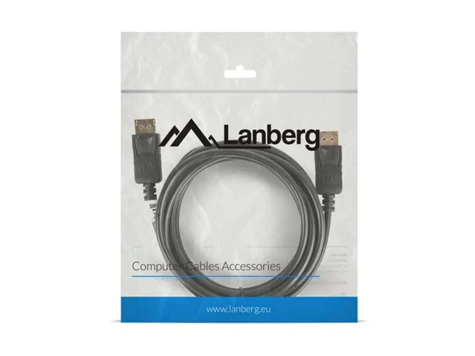 ⁨Kabel Lanberg CA-DPDP-10CC-0030-BK (DisplayPort M - DisplayPort M; 3m; kolor czarny)⁩ w sklepie Wasserman.eu