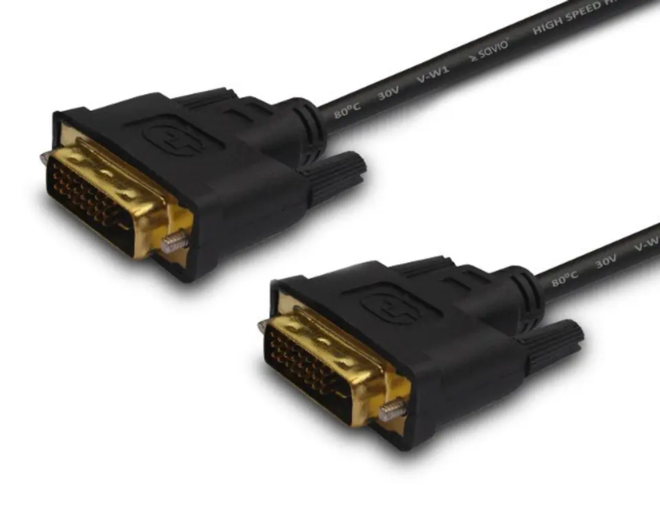 Savio CL-31 DVI cable 1.8 m DVI-D Black at Wasserman.eu