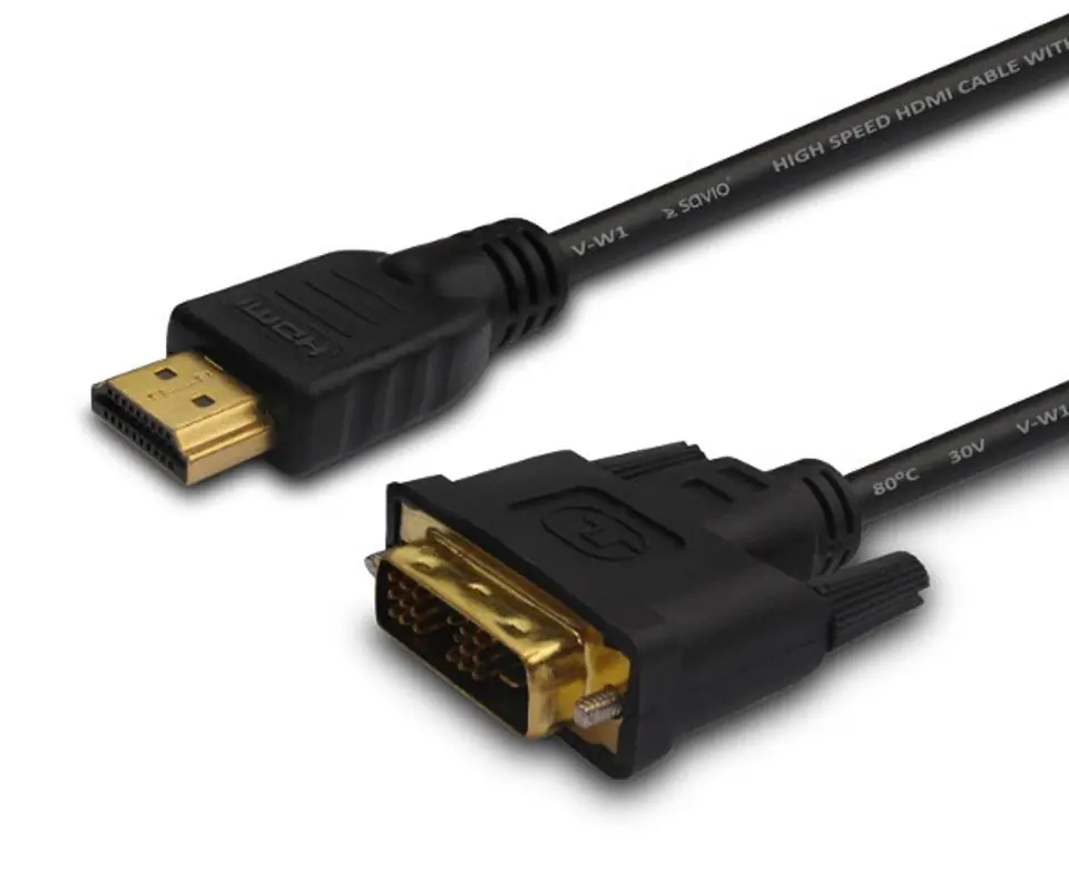 Savio CL-10 video cable adapter 1.5 m DVI HDMI Type A (Standard) Black at Wasserman.eu