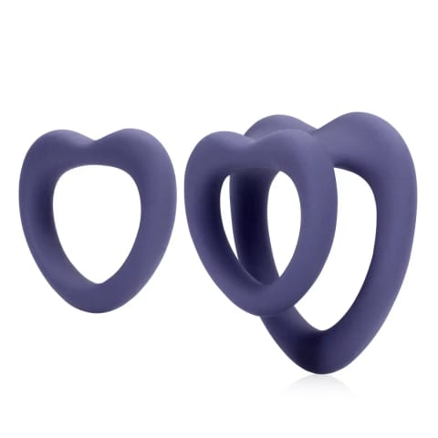 Loveline Heart Ring Set Violet Storm - Zestaw Pierścieni Anatomicznych 2 szt. w sklepie Wasserman.eu