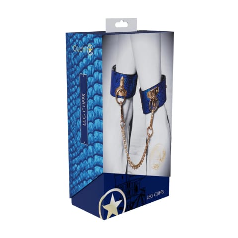 ⁨Ouch! Florence Collection Skorzane Kajdanki na Kostki Niebieskie⁩ w sklepie Wasserman.eu