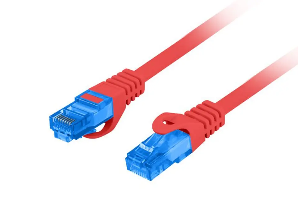 ⁨LANBERG PATCHCORD S/FTP KAT.6A 0.5M CZERWONY LSZH CCA (FLUKE PASSED) PCF6A-10CC-0050-R⁩ w sklepie Wasserman.eu