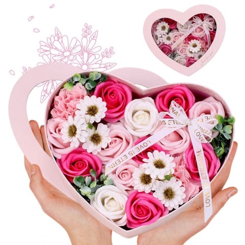 ⁨ECARLA Bukiet zapachowych kwiatów mydlanych w ozdobnym pudełku BUK01R⁩ w sklepie Wasserman.eu