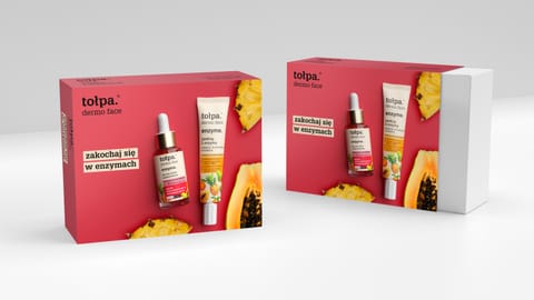 ⁨TOŁPA Zestaw prezentowy Dermo enzyme (Peeling 3 enzymy 40ml + Serum-killer zaskórników 30ml)⁩ w sklepie Wasserman.eu