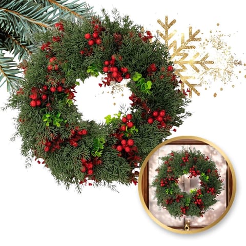 ⁨ECARLA ŚW Girlanda wieniec na drzwi 45cm WSN22⁩ w sklepie Wasserman.eu