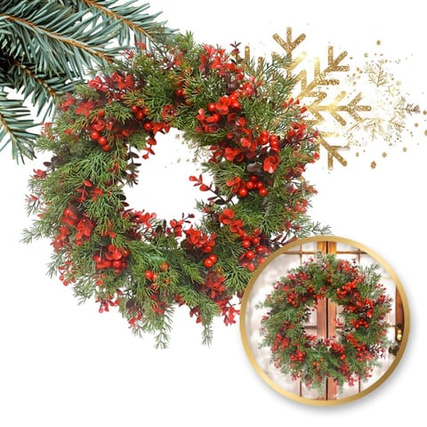 ⁨ECARLA ŚW Girlanda wieniec na drzwi 45cm WSN23⁩ w sklepie Wasserman.eu