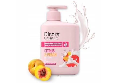 ⁨DICORA Urban Fit Mydło do mycia rąk Owoce cytrusowe i Brzoskwinia 500 ml⁩ w sklepie Wasserman.eu