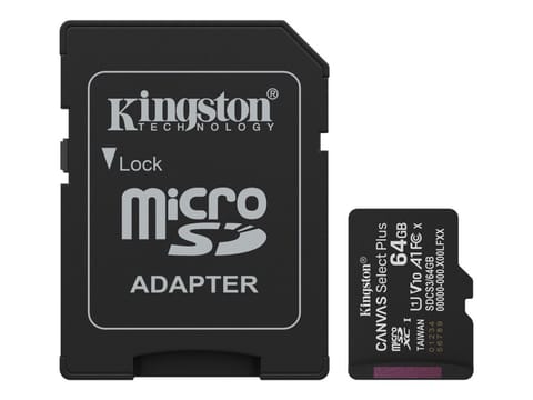⁨Karta pamięci KINGSTON 64 GB Adapter⁩ w sklepie Wasserman.eu