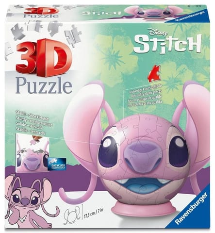 ⁨Puzzle 3D: Disney Stitch Kula Angel z uszami⁩ w sklepie Wasserman.eu