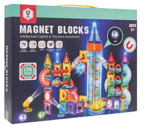 ⁨Klocki Magnetyczne z Podświetleniem 134el.⁩ w sklepie Wasserman.eu