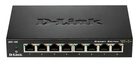 ⁨Switch D-Link DGS-108/E (8x 10/100/1000Mbps)⁩ w sklepie Wasserman.eu