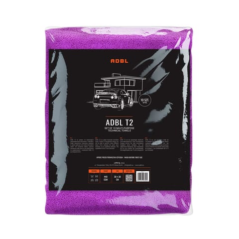 ⁨ADBL T2 - zestaw uniwersalnych ręczników z mikrofibry - 30x30 cm 440 gsm - 10 szt.⁩ w sklepie Wasserman.eu