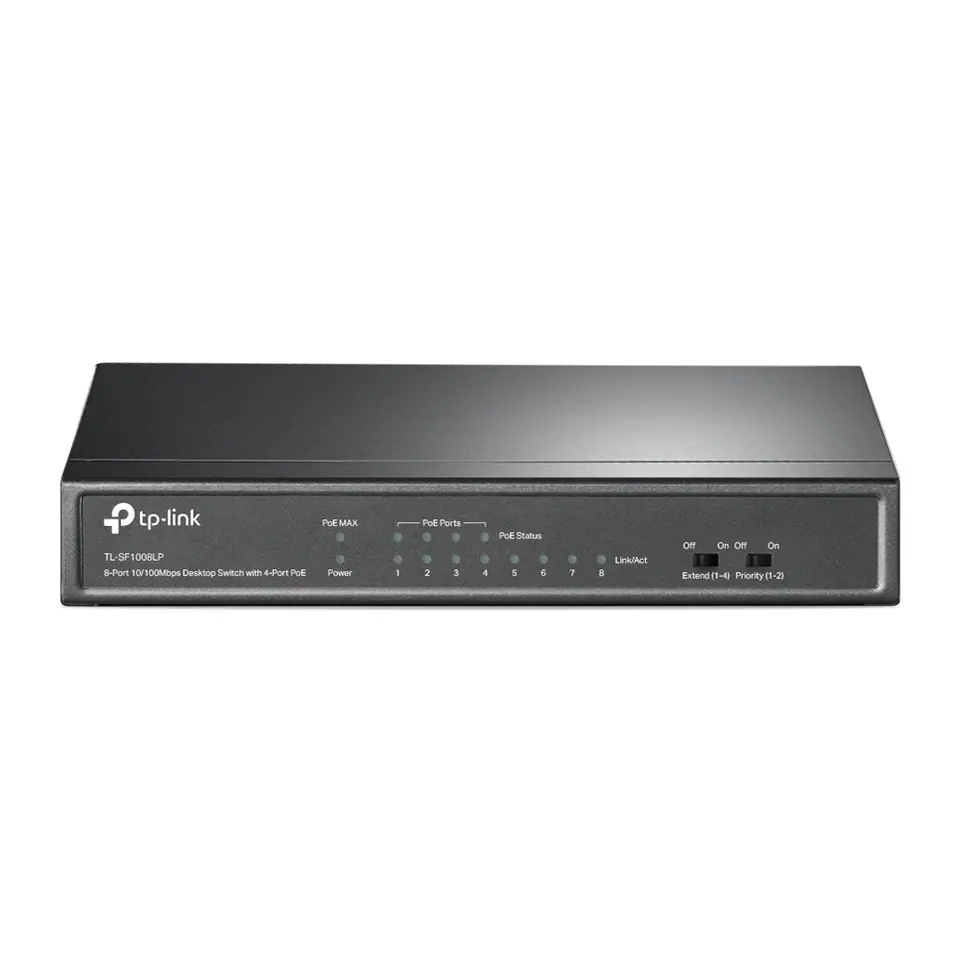 ⁨TP-Link TL-SF1008LP network switch Unmanaged Fast Ethernet (10/100) Power over Ethernet (PoE) Black⁩ at Wasserman.eu