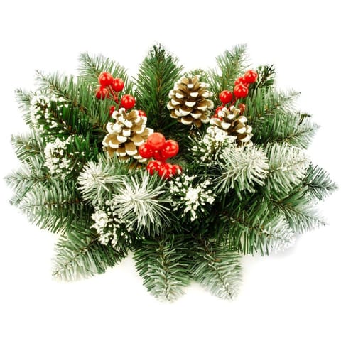 ⁨WIANEK DIAMENTOWY 38CM Z JARZĘBINĄ I SZYSZKAMI⁩ w sklepie Wasserman.eu