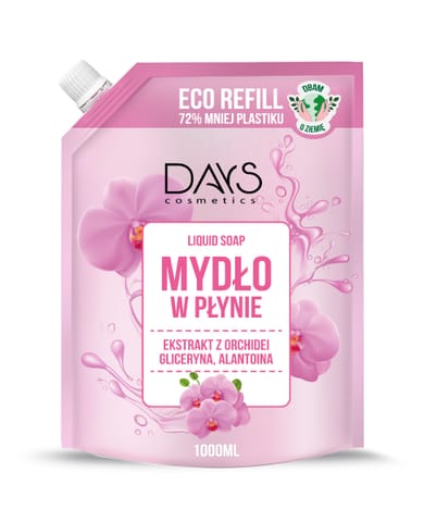 ⁨DAYS COSMETICS Mydło w płynie z ekstraktem z orchidei 1000 ml⁩ w sklepie Wasserman.eu