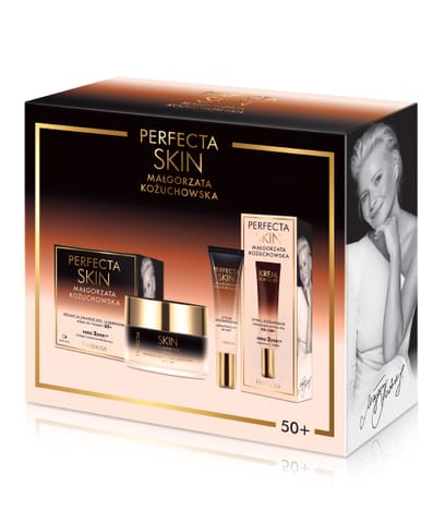 ⁨PERFECTA Zestaw prezentowy Skin Małgorzata Kożuchowska 50+ (Krem do twarzy 50ml + Krem pod oczy 15ml)⁩ w sklepie Wasserman.eu