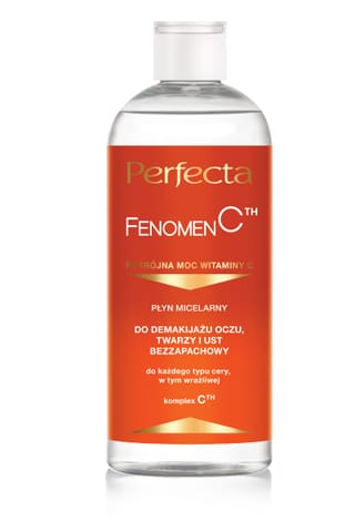 ⁨PERFECTA Fenomen C Płyn micelarny do demakijażu oczu twarzy i ust 400 ml⁩ w sklepie Wasserman.eu