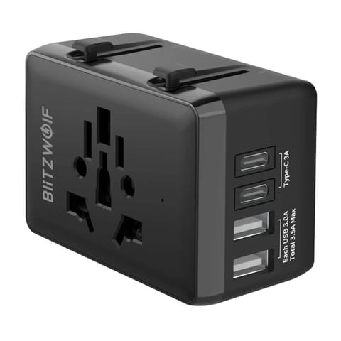 Adapter Podróżny 4w1 Blitzwolf BW-TA1 2xUSB + C + PD 20W w sklepie Wasserman.eu