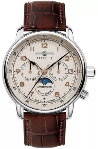 Zegarek Męski ZEPPELIN LZ121 Mediterranee Moonphase 9636-5 + BOX w sklepie Wasserman.eu