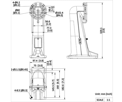 UCHWYT KAMERY DS-4603ZJ-PAAC Hikvision w sklepie Wasserman.eu