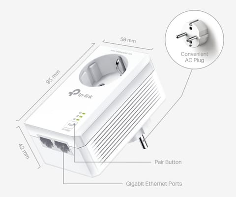 ⁨TP-Link TL-PA7027P KIT PowerLine network adapter 1000 Mbit/s Ethernet LAN White 2 pc(s)⁩ at Wasserman.eu