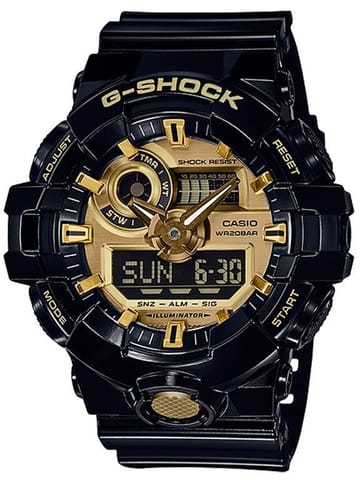 ⁨ZEGAREK MĘSKI CASIO G-SHOCK GA-710GB-1AER (zd140b)⁩ w sklepie Wasserman.eu