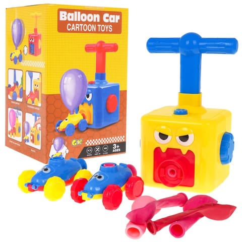 Zestaw 2 Autek z Napędem Balonowym dla dzieci 3+ Pompka Ręczna + 4 Balony w sklepie Wasserman.eu
