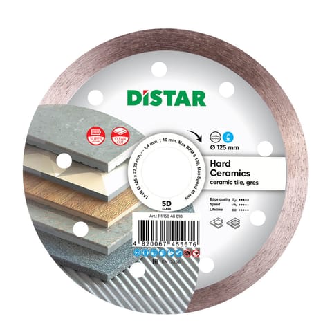 ⁨TARCZA DIAMENTOWA HARD CERAMICS 125*1.4*22,23MM⁩ w sklepie Wasserman.eu