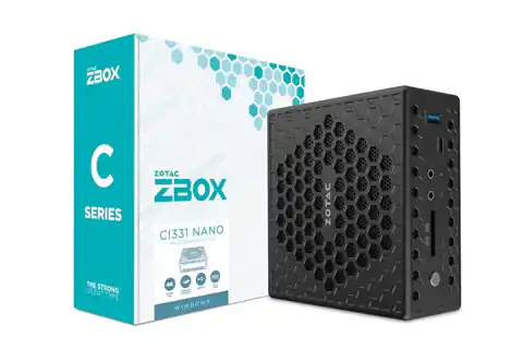 ⁨Zotac ZBOX nano CI331 DDR4-SDRAM N5100 mini PC Intel® Celeron® N 4 GB 120 GB SSD Windows 10 Pro N Black⁩ at Wasserman.eu