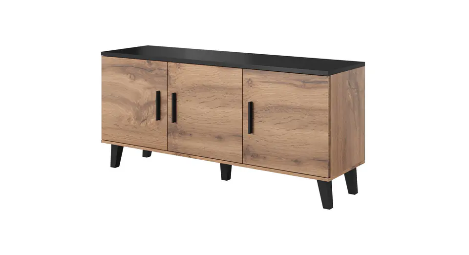 Komoda LOTTA 150 3D wotan + czarny mat w sklepie Wasserman.eu