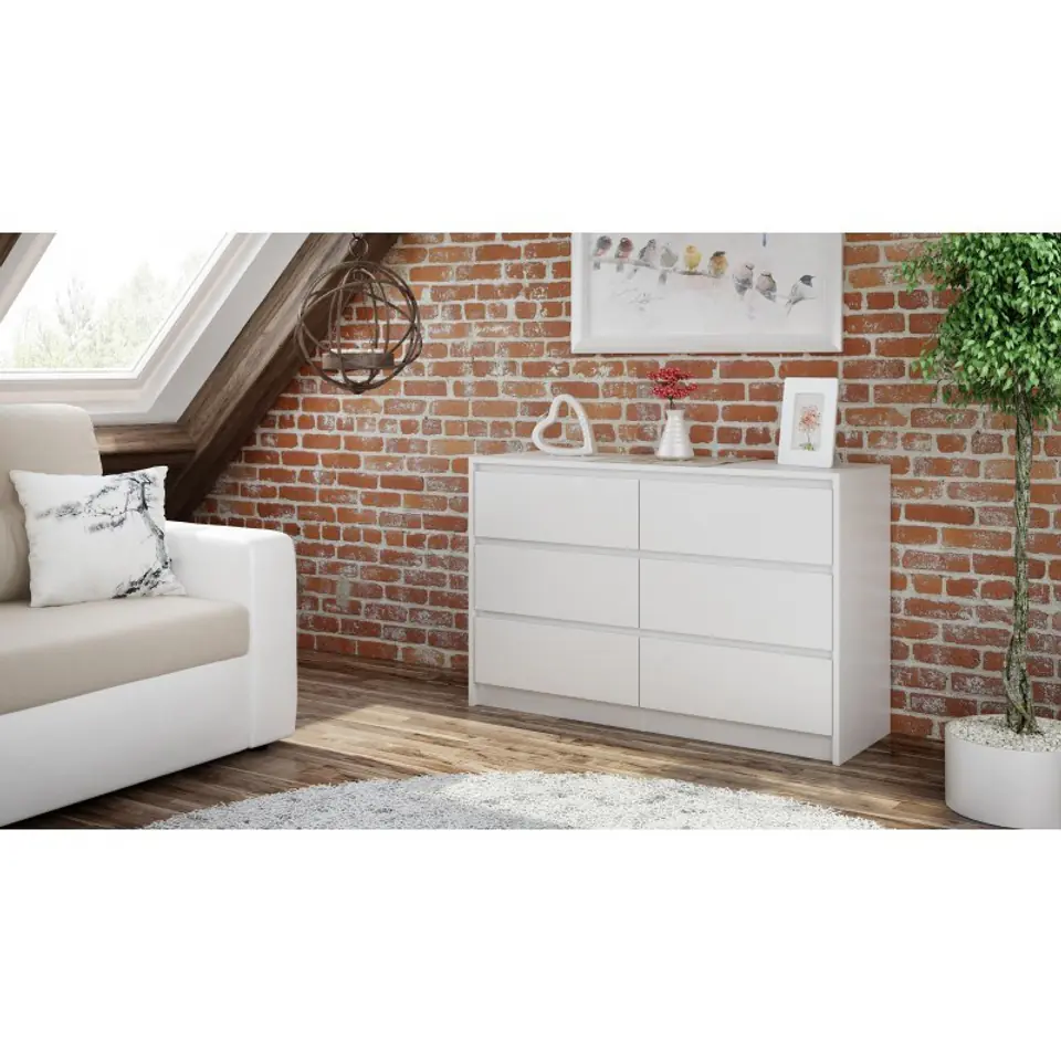 ⁨CHEST OF DRAWERS KARO K120 - WHITE⁩ at Wasserman.eu