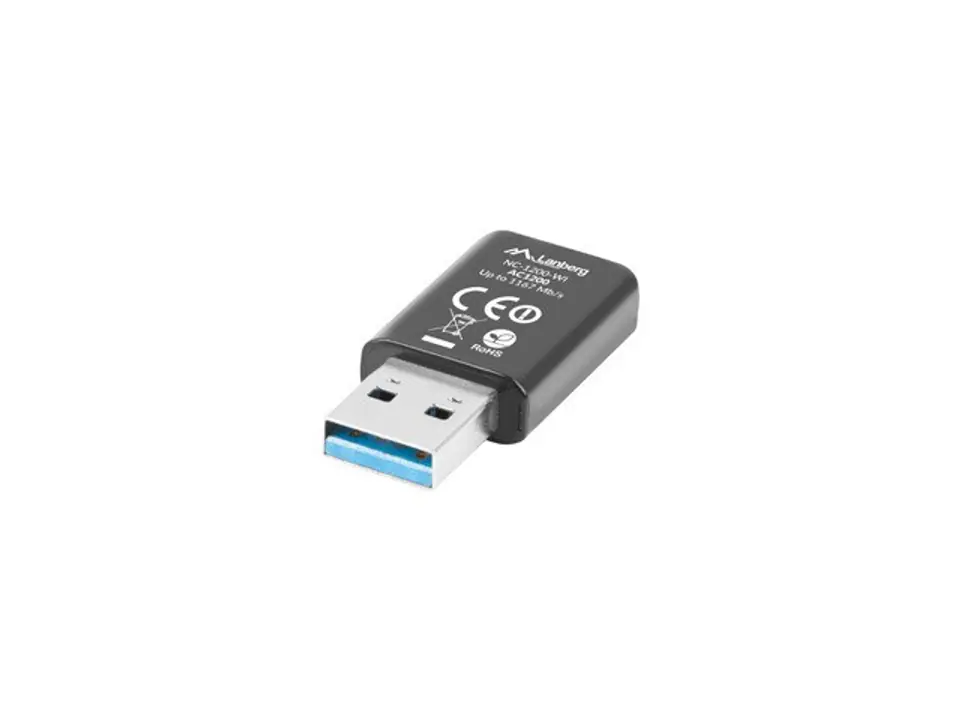 ⁨Karta sieciowa Lanberg AC1200 NC-1200-WI (USB 3.0)⁩ w sklepie Wasserman.eu