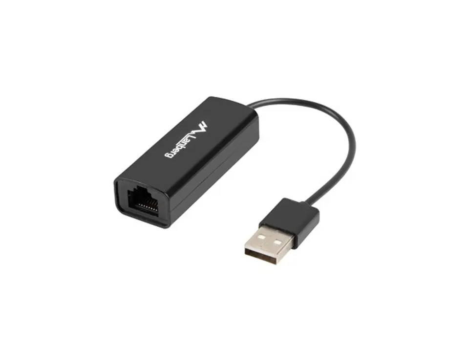 ⁨Karta sieciowa Lanberg NC-0100-01 (USB 2.0; 1x 10/100Mbps)⁩ w sklepie Wasserman.eu