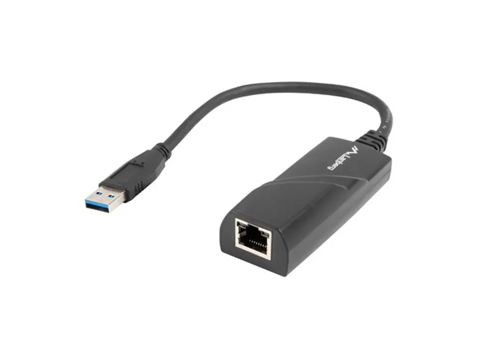 ⁨Karta sieciowa Lanberg NC-1000-01 (USB 3.0; 1x 10/100/1000Mbps)⁩ w sklepie Wasserman.eu