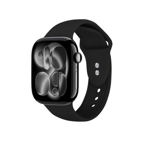 ⁨Crong Liquid - Pasek do Apple Watch 38/40/41/42 mm (czarny)⁩ w sklepie Wasserman.eu