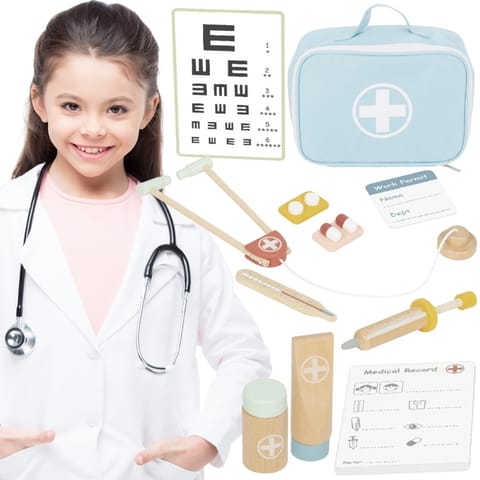 ⁨TOOKY TOY Drewniany Zestaw Małego Lekarza Doktora w Walizce z Akcesoriami⁩ w sklepie Wasserman.eu