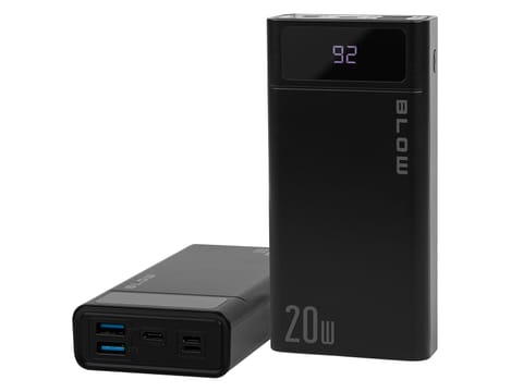 ⁨Power Bank 20000mAh QC+PD PB20E CZARNY⁩ w sklepie Wasserman.eu