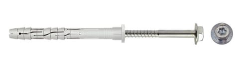 ⁨DYBEL RAMOWY Z WKRĘTEM Z ŁBEM SZEŚCIOKĄTNYM+TORX 10*230MM⁩ w sklepie Wasserman.eu