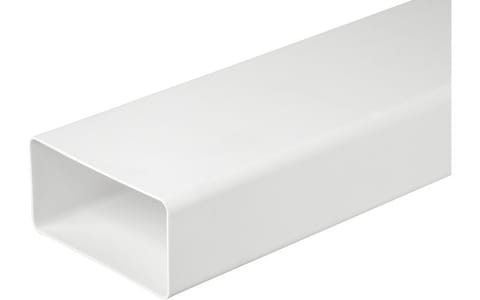 ⁨Ventilation duct flat 55x110mm 0,5m white airRoxy 02-412⁩ at Wasserman.eu