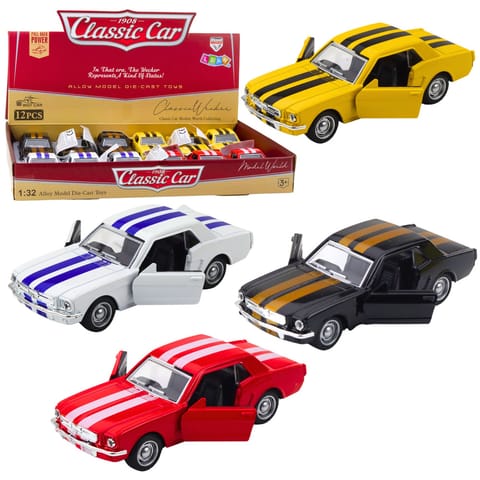 ⁨Autko Klasyczne Z Napędem Pull-Back Metalowe Otwierane Drzwi 1:32 Mix⁩ w sklepie Wasserman.eu