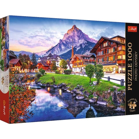 Puzzle - 1000 Premium Plus - Photo Odyssey: Alpejskie miasteczko - Trefl 10854 w sklepie Wasserman.eu