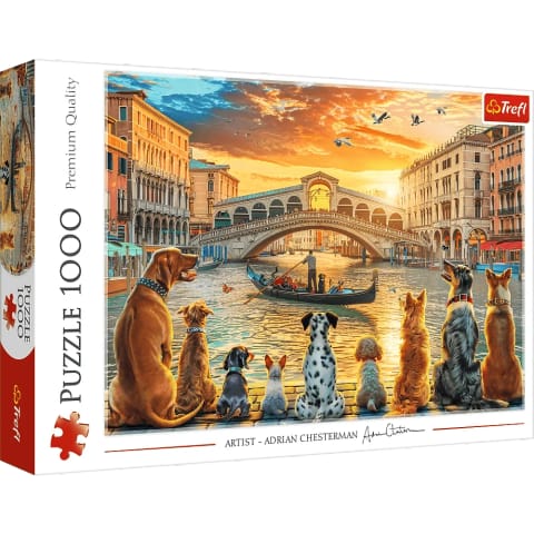 Puzzle - 1000 - Pieski w Wenecji - Trefl 10944 w sklepie Wasserman.eu