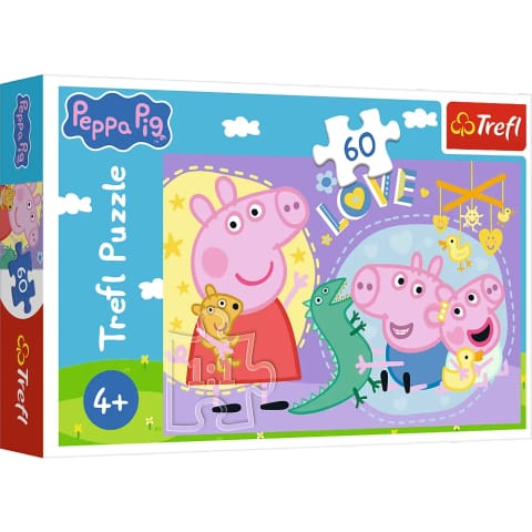 Puzzle - 60 - Szczęśliwa świnka - Świnka Peppa - Trefl 17414 w sklepie Wasserman.eu