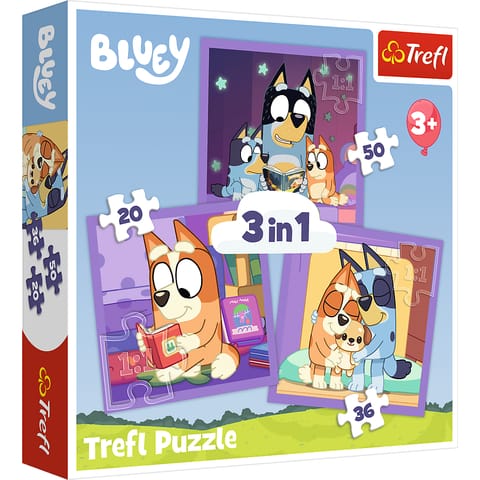 Puzzle - 3w1 (20, 36, 50) - Poznaj Bluey - Trefl 34895 w sklepie Wasserman.eu