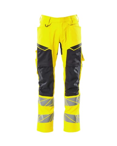 ⁨MASCOT® Spodnie z kieszeniami na kolanach ACCELERATE SAFE (kolor żółty hi-vis/czerń, rozmiar 82C49)⁩ w sklepie Wasserman.eu