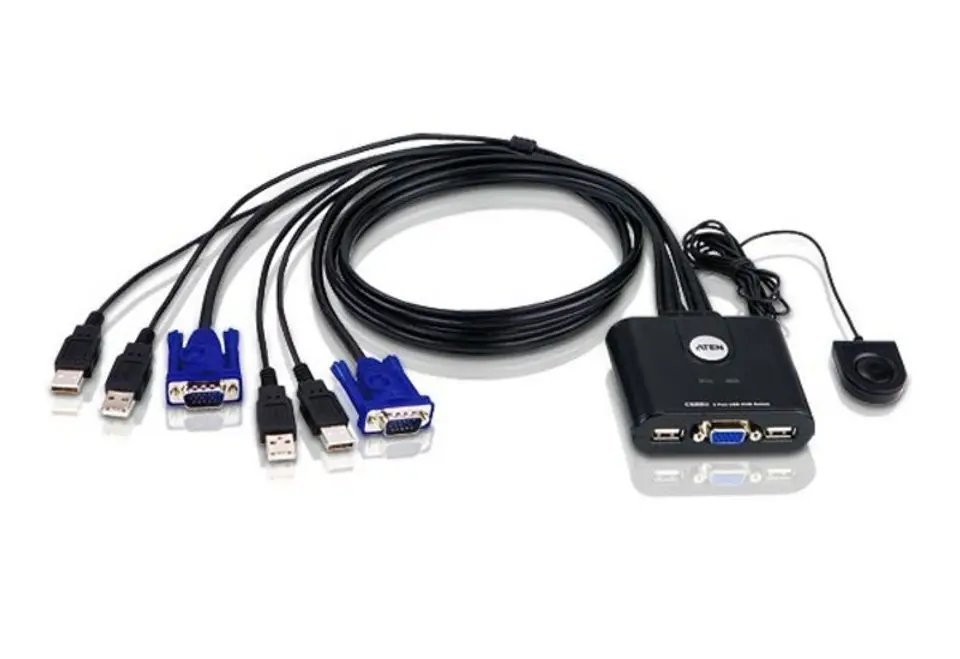 ⁨ATEN 2-Port USB VGA KVM Switch⁩ at Wasserman.eu