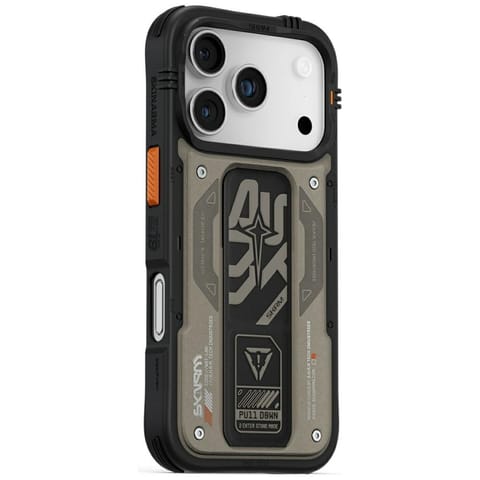 ⁨Etui Skinarma Aegis do iPhone 17 Pro     Magnetic Charging + Grip Stand szary⁩ w sklepie Wasserman.eu