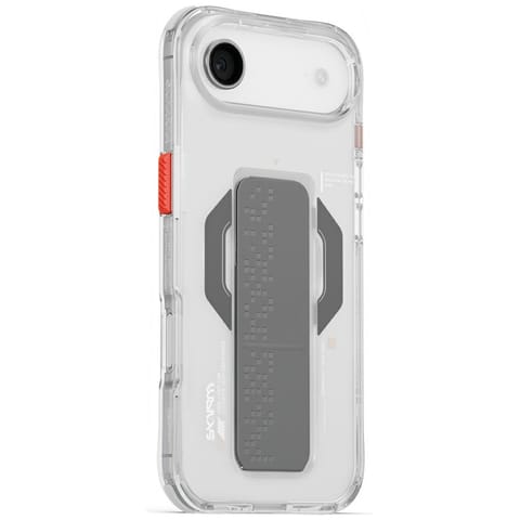 ⁨Etui Skinarma Haxa do iPhone Air         Magnetic Charging + Grip Stand przezroczysty⁩ w sklepie Wasserman.eu
