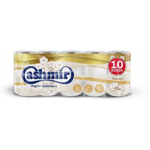⁨Papier toaletowy zapachowy 3W (10 rolek) BAWEŁNA CASHMIR⁩ w sklepie Wasserman.eu
